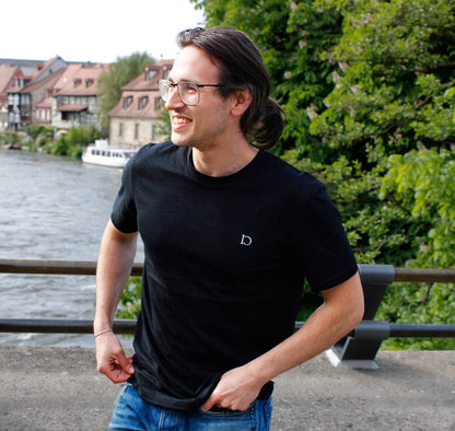 Black — The Standard T-Shirt worn by the river